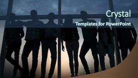  Presentation with creative - Slide deck consisting of interplay - creative business team standing near background and a ocean colored foreground