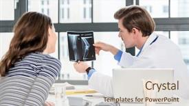  Presentation with interpreting - Presentation having interpretation - experienced orthopedist analyzing and interpreting background and a lemonade colored foreground