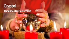  Presentation with esoteric - Amazing presentation design having interpretation - female fortuneteller or esoteric oracle backdrop and a crimson colored foreground