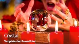  Presentation with esoteric - Amazing presentation design having interpretation - female fortuneteller or esoteric oracle backdrop and a crimson colored foreground