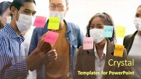  Presentation with reopen - Audience pleasing presentation design consisting of interracial-asian-business-team-brainstorming backdrop and a tawny brown colored foreground