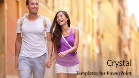  Presentation with hands holding - Colorful slides enhanced with heap of aromatic hibiscus tea karkade isolated on white background backdrop and a white colored foreground