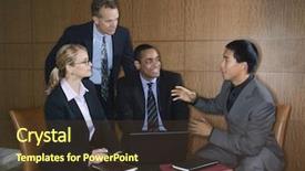  Presentation with enjoyable - Slides featuring interracial people - ethnically diverse group of businessmen background and a tawny brown colored foreground