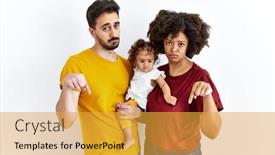  Presentation with black family - Slide deck with interracial-young-family-of-black background and a yellow colored foreground