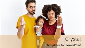  Presentation with black family - Presentation having interracial-young-family-of-black background and a  colored foreground