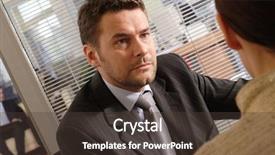  Presentation with interrogation - Presentation theme enhanced with interrogation - business coaching background and a tawny brown colored foreground