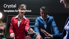  Presentation with confession - Presentation theme with interrogation - low-angle view of two persuasive background and a dark gray colored foreground