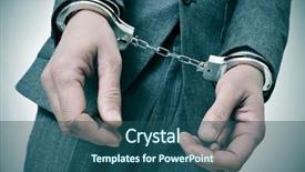  Presentation with interrogation - Beautiful slide set featuring interrogation - man wearing a suit backdrop and a ocean colored foreground