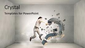  Presentation with doubts - Theme having interrogation - no more doubts and questions background and a light gray colored foreground