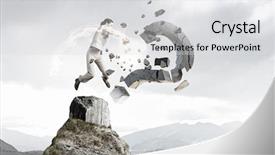  Presentation with doubts - Presentation theme with interrogation - no more doubts and questions background and a light gray colored foreground