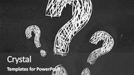  Presentation with interrogation - Beautiful slides featuring interrogation - questions on a blackboard backdrop and a dark gray colored foreground