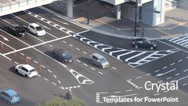  Presentation with hiroshima - Presentation with aerial view of road intersection background and a gray colored foreground