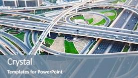  Presentation with intersection - Slide deck consisting of intersection on sheikh zayed highway background and a seafoam green colored foreground