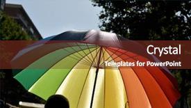  Presentation with intersex pride - PPT layouts consisting of intersex - closeup of a rainbow-patterned umbrella background and a tawny brown colored foreground