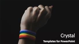  Presentation with close up of young girls - Slides featuring intersex - closeup of a young caucasian background and a black colored foreground