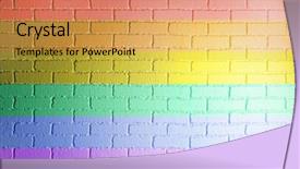  Presentation with brick wall - Slide set enhanced with intersex - lgbt flag on brick wall background and a yellow colored foreground
