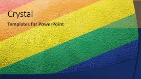  Presentation with lgbt - Presentation design featuring intersex - lgbt flag on textured background background and a yellow colored foreground
