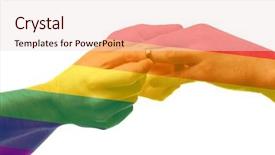  Presentation with lgbt - Presentation theme featuring intersex - men getting marriage male hands background and a lemonade colored foreground