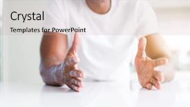  Presentation with african american students - Slide set consisting of intertwine - close up of african american background and a  colored foreground