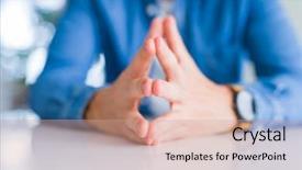  Presentation with human hands open palm up - Amazing PPT layouts having intertwine - close up of man hands backdrop and a coral colored foreground