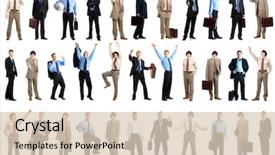  Presentation with isolated paw prints over white - Presentation having interview success - young smiling businessman isolated background and a  colored foreground