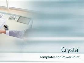 Interview With Blurry Blue Transition PPT template 7 | CrystalGraphics