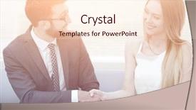  Presentation with job interview - Colorful presentation theme enhanced with  backdrop and a  colored foreground