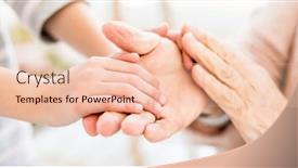  Presentation with old young - Slide deck featuring interweaving-of-young-and-old background and a lemonade colored foreground