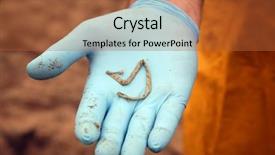  Presentation with worm - Cool new PPT theme with intestine - close up view of part backdrop and a red colored foreground