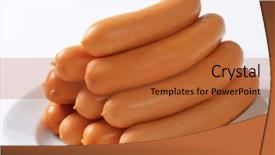  Presentation with top ten list - Audience pleasing PPT theme consisting of intestine - detail of ten cooked pork backdrop and a red colored foreground