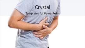  Presentation with intestine - Slide set featuring intestine - diarrhea man background and a lemonade colored foreground