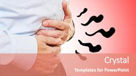  Presentation with abdominal - Amazing presentation design having intestine - man with abdominal pain backdrop and a coral colored foreground