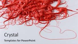  Presentation with organic - Slides enhanced with intestine - red organic forms background and a sky blue colored foreground