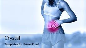  Presentation with intestine - PPT theme consisting of intestine - stomach pain side stitch ache background and a light blue colored foreground
