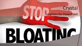  Presentation with stop - Cool new theme with intestine - stop bloating backdrop and a coral colored foreground