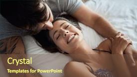  Presentation with pap smear intimate apparel - Beautiful presentation featuring intimacy - sexy young couple being intimate backdrop and a tawny brown colored foreground