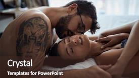  Presentation with intimacy couple - Amazing presentation having intimacy - sexy young couple being intimate backdrop and a tawny brown colored foreground