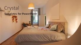  Presentation with romantic - Presentation theme with intimate-and-romantic-bedroom background and a coral colored foreground