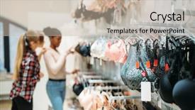  Presentation with two black women - Beautiful PPT layouts featuring intimate apparel - two women choosing underwear shopping backdrop and a soft green colored foreground