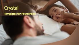  Presentation with loving hearts love heart candy - Presentation theme with intimate loving couple during foreplay background and a tawny brown colored foreground