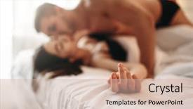  Presentation with partners - Colorful PPT layouts enhanced with intimate partners in bedroom hot backdrop and a soft green colored foreground