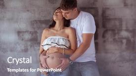  Presentation with concrete wall questions - Cool new PPT theme with intimity - intimate portrait of beautiful pregnant backdrop and a  colored foreground