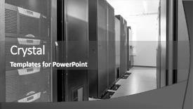  Presentation with intranet - Cool new presentation with intranet - network server room with racks backdrop and a dark gray colored foreground