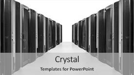  Presentation with intranet - Theme having intranet - network server room with racks background and a light gray colored foreground
