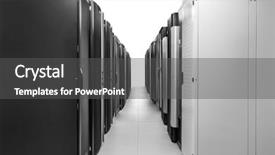  Presentation with intranet - Theme having intranet - network server room with racks background and a dark gray colored foreground