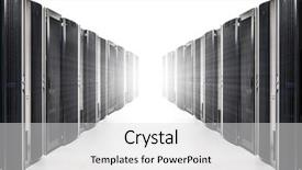  Presentation with string light - Amazing presentation design having intranet - row of server racks backdrop and a light gray colored foreground