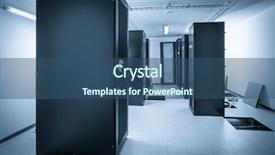  Presentation with power data center - Audience pleasing presentation theme consisting of intranet - server room and data center backdrop and a ocean colored foreground