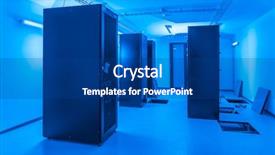  Presentation with server room - Colorful PPT layouts enhanced with intranet - server room and data center backdrop and a ocean colored foreground