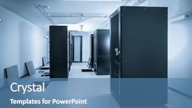  Presentation with server room - Colorful PPT layouts enhanced with intranet - server room and data center backdrop and a teal colored foreground