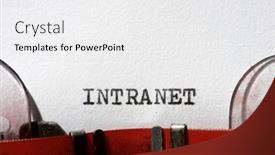  Presentation with intranet - PPT theme enhanced with intranet-word-written background and a white colored foreground